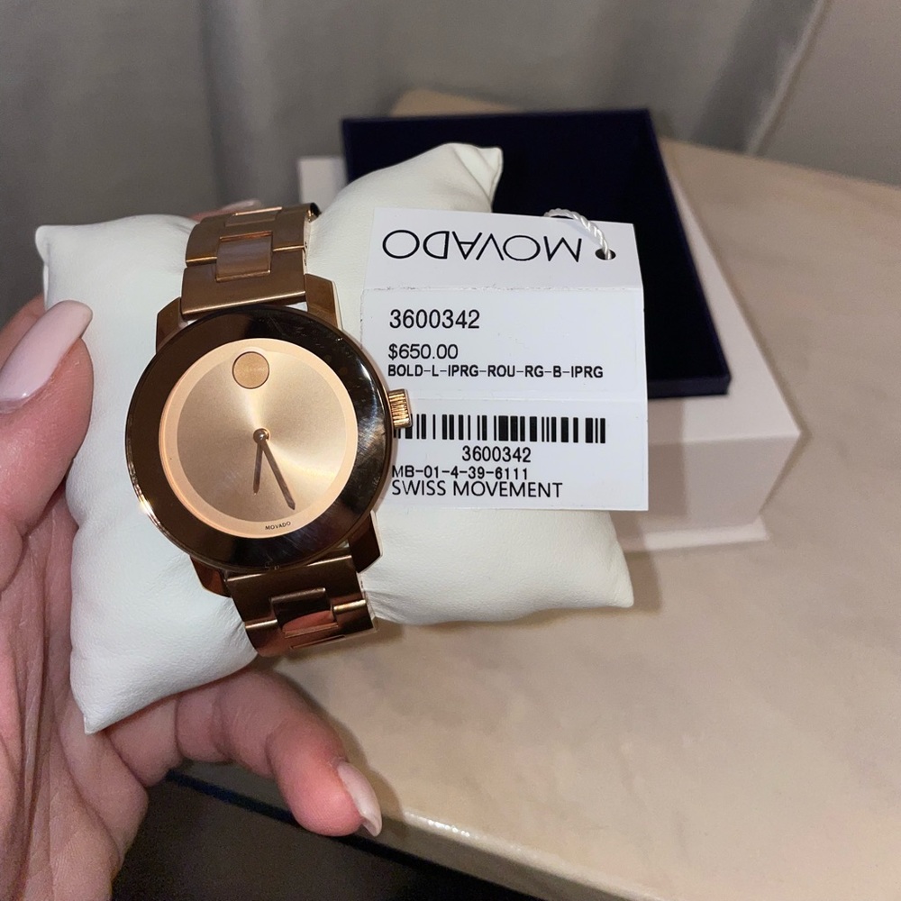 Authentic Womens Movado Rose Gold Watch